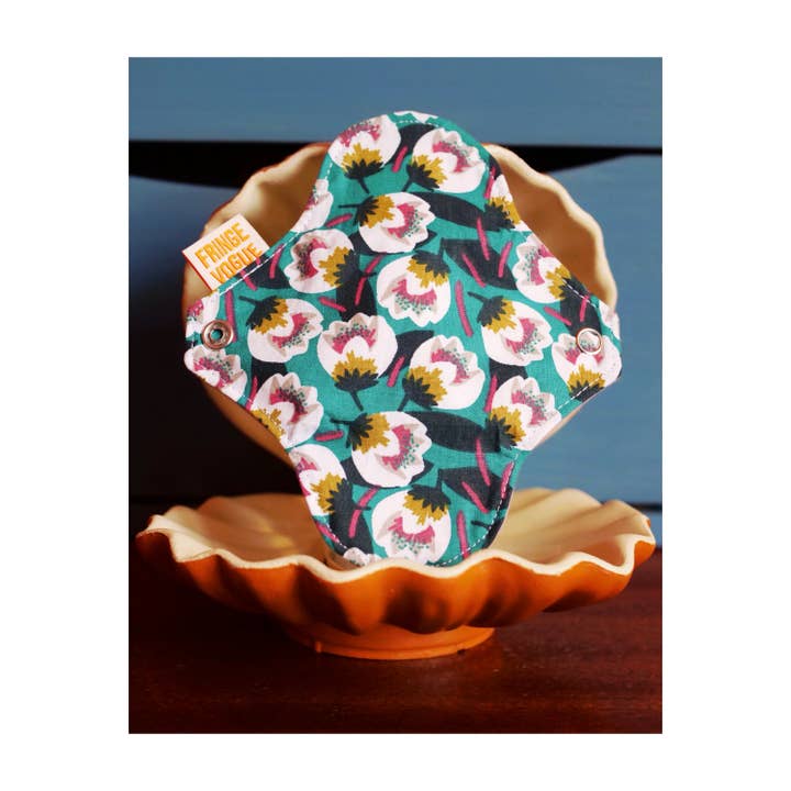 Fringe Vogue - Wholesale Tampon - Wasbaar maandverband - nimf patroon groen3