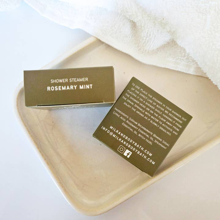 Milk + Body - Wholesale Shower Steamer/Bomb - Rosemary Spearmint | 2oz Mix & Match Shower Steamers2