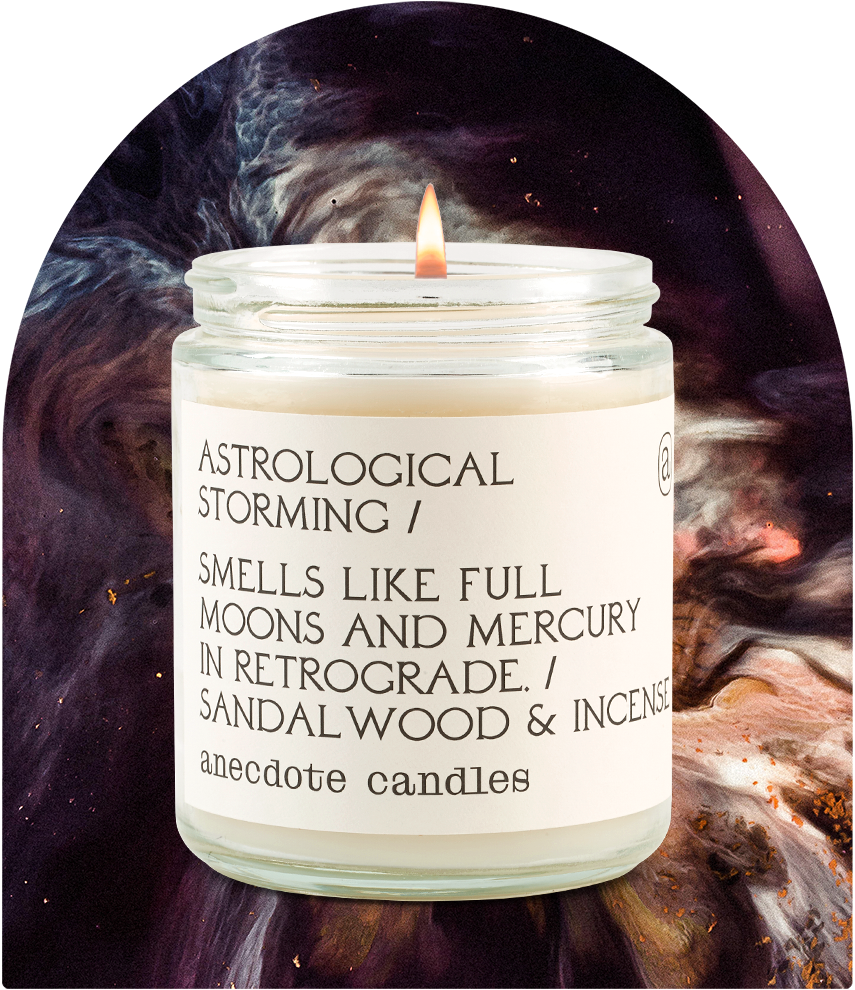 Anecdote Candles - Vendita all'ingrosso Candela in vasetto - Candela Astrological Storming con legno di sandalo e incenso5