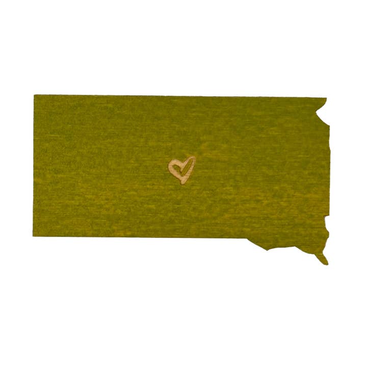South Dakota Heart Magnet for wholesale by SnowMade