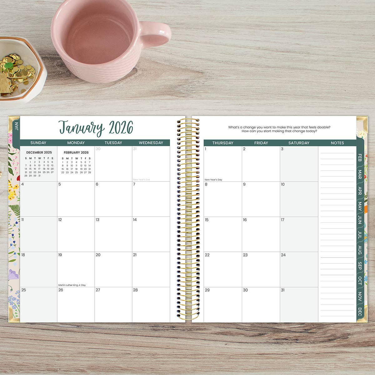 bloom daily planners - Wholesale Planner - 2026 Vision Planner - 7.5"x9" size24