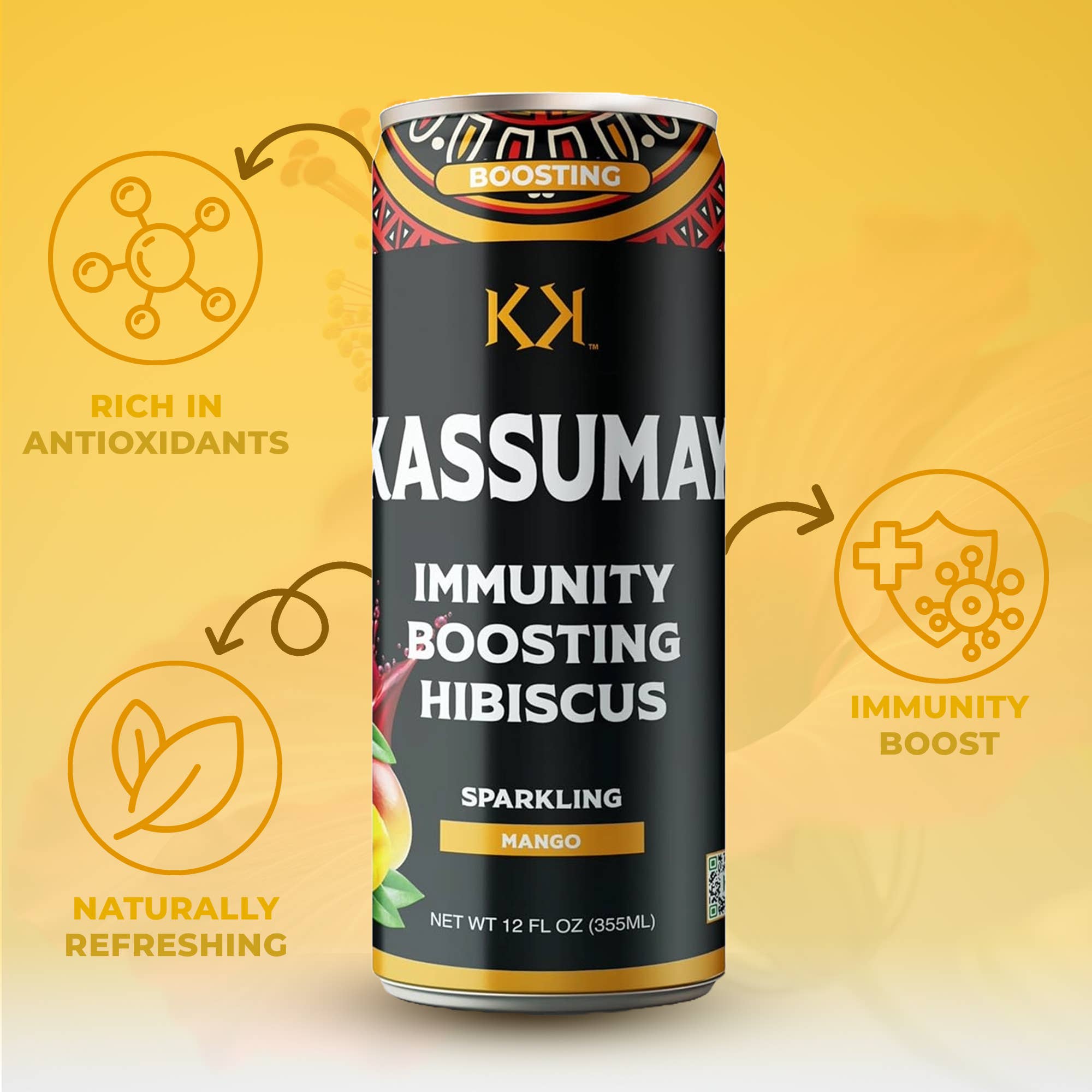 Kassumay LLC - Wholesale Non-Alcoholic Aperitif/Mocktail - IMMUNITY BOOSTING HIBISCUS & MANGO SPARKLING 6