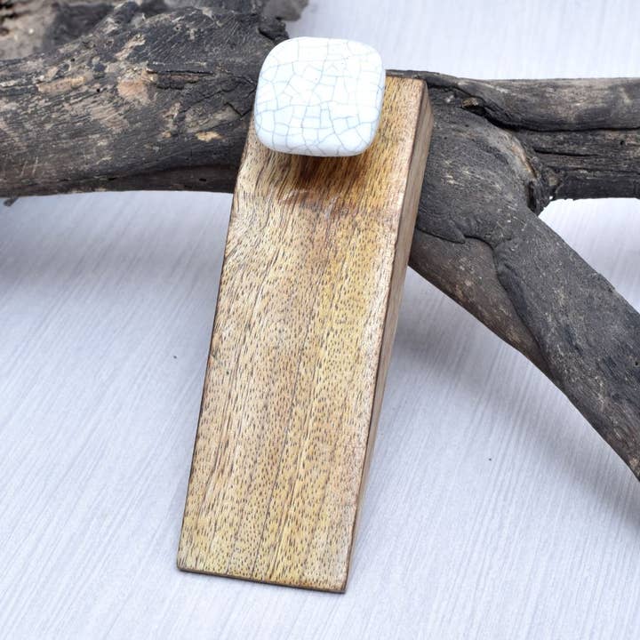 50 Piece Ceramic Wooden Doorstopper for Inside Door for wholesale by Daana Paani LLC