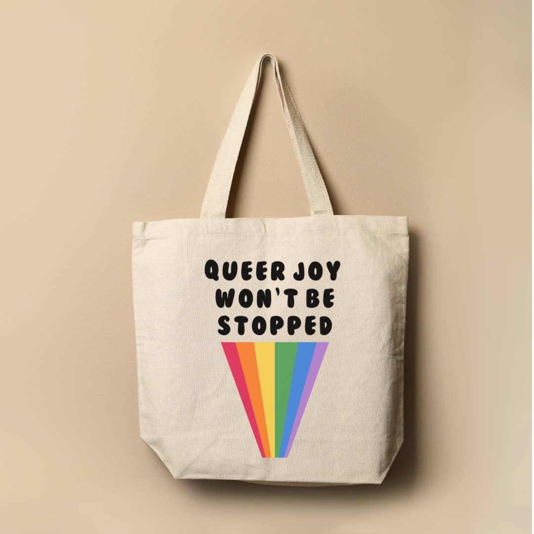 Indigo Maiden - Wholesale Tote Bag - Unisex - Queer Joy Won't Be Stopped LGBTQ+ Pride Tote Bag