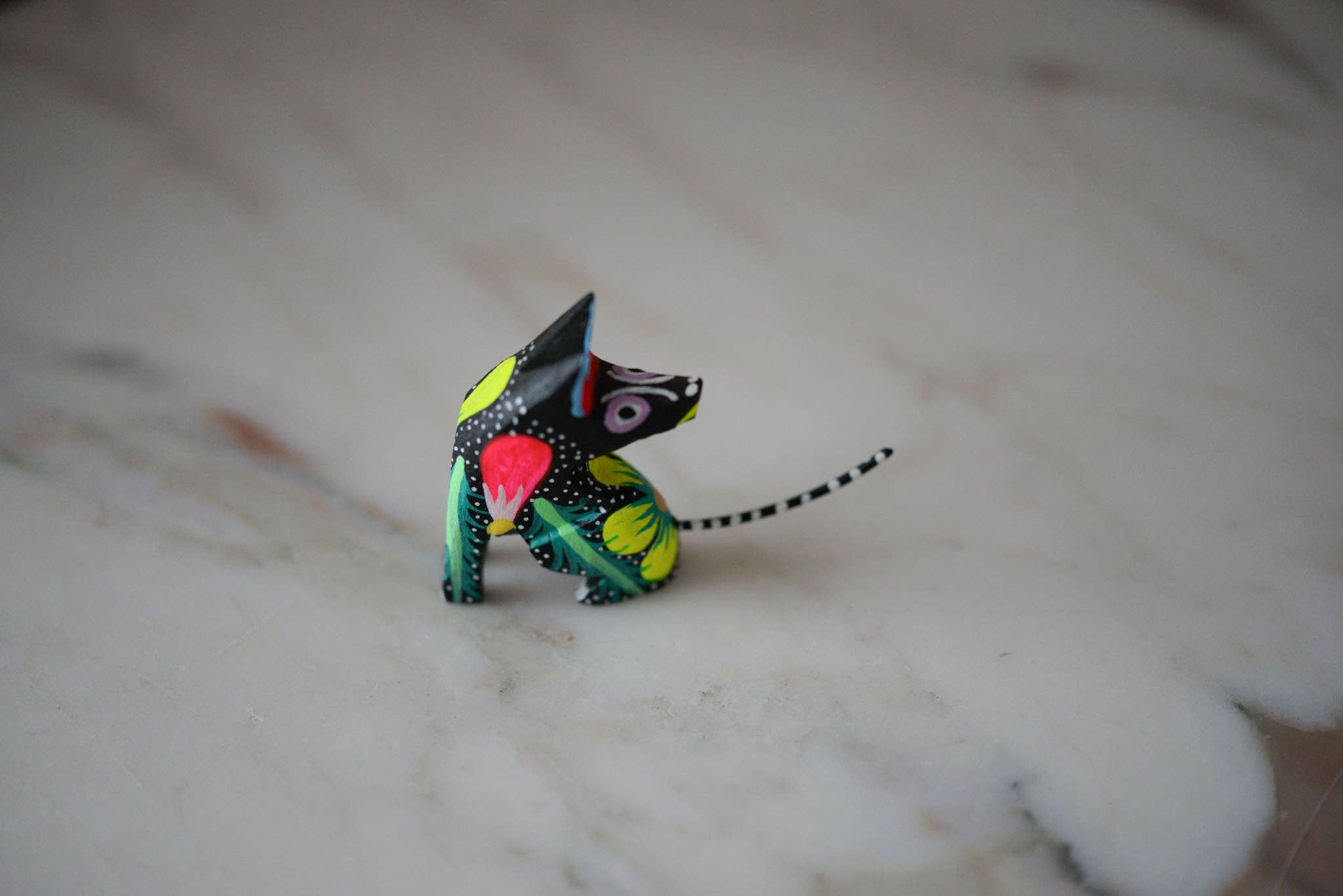 The Little Pueblo - Wholesale Decorative Figurine - Oaxacan Alebrije Coyote Mini Wood Carving Mexican Hand Painted28