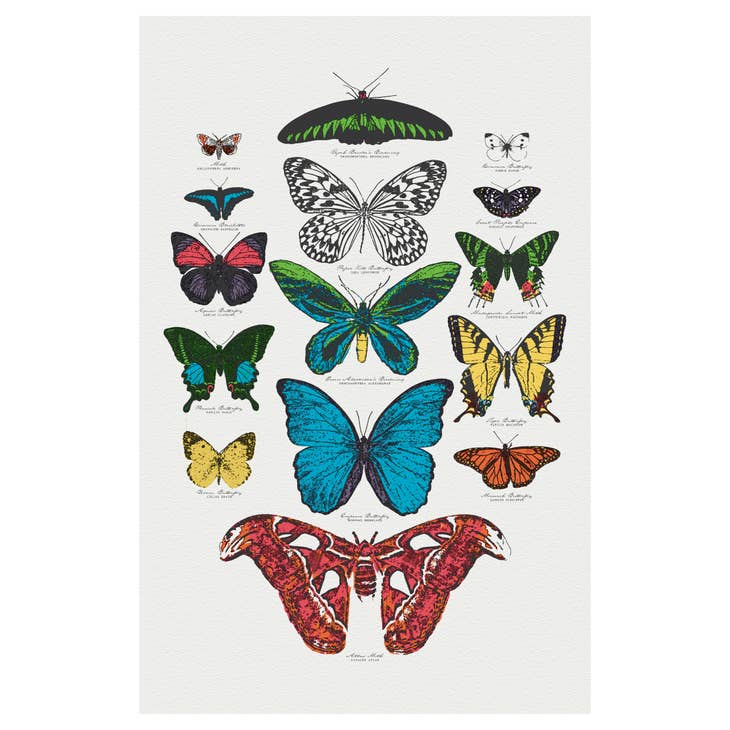 Wholesale Butterflies Animal Crossing Inspired Letterpress Art