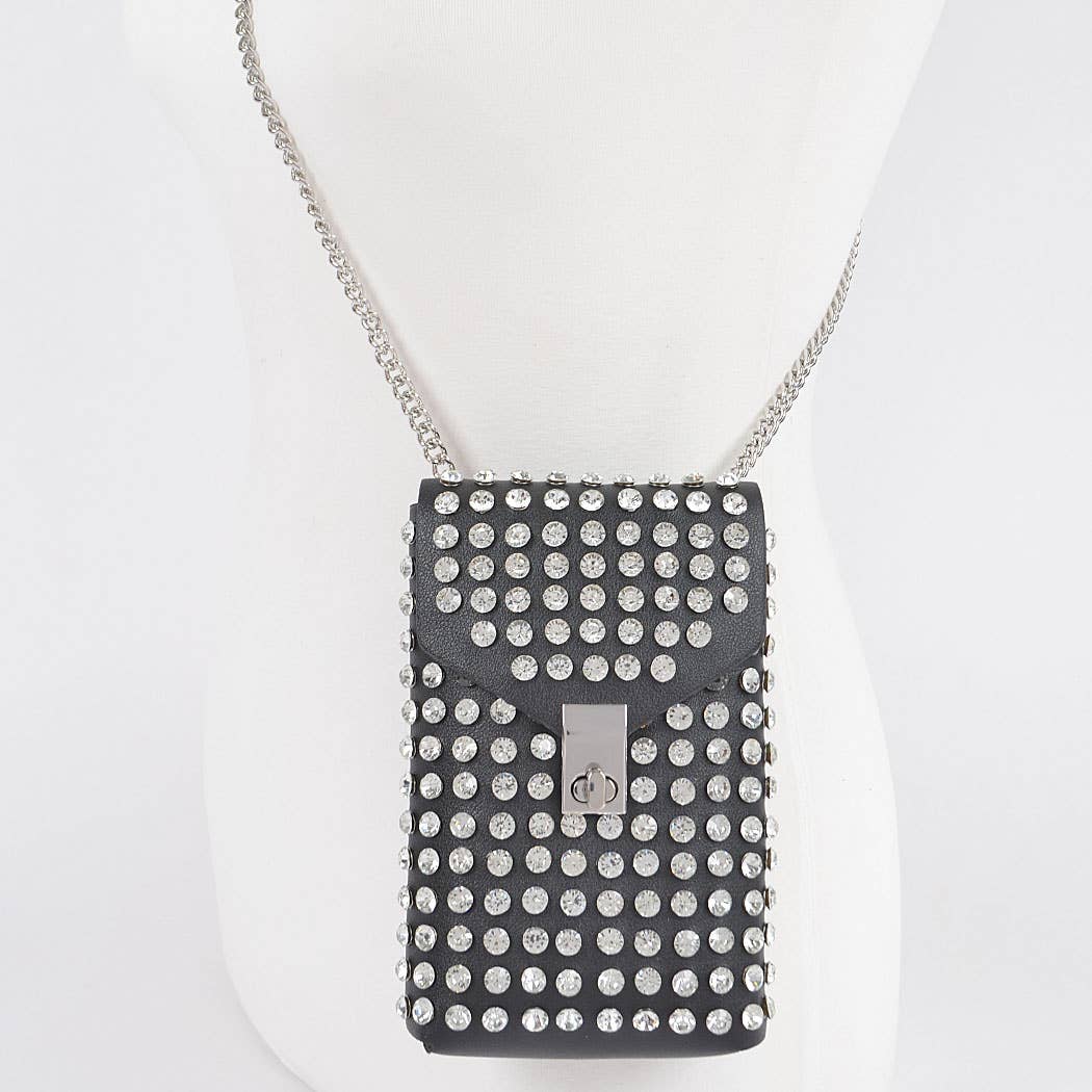 3AM BY H&D ACCESSORIES - Wholesale Crossbody Bag - Women's - Rhinestone Cellphone Crossbody Belt Bag5