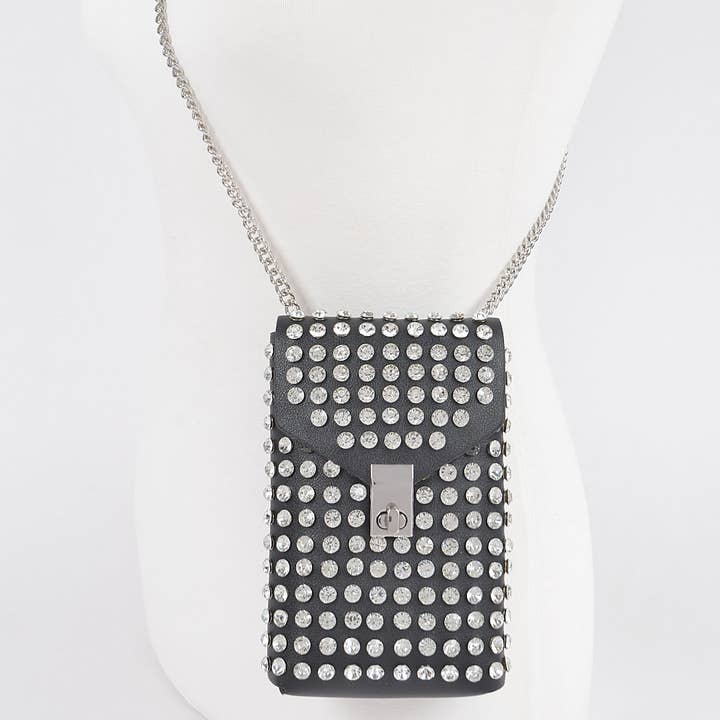3AM BY H&D ACCESSORIES - Wholesale Crossbody Bag - Women's - Rhinestone Cellphone Crossbody Belt Bag5