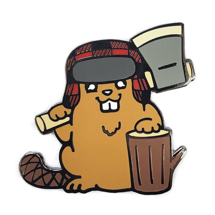 Lumberjack Beaver Golf Ball Marker with Magnetic Hat Clip for wholesale by Kolorspun Pins