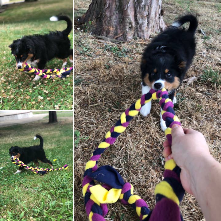 TUGS DE WOUFS EN FOLIE - Wholesale Pet Rope Toy - Dog - Fleece long braid tug for dog