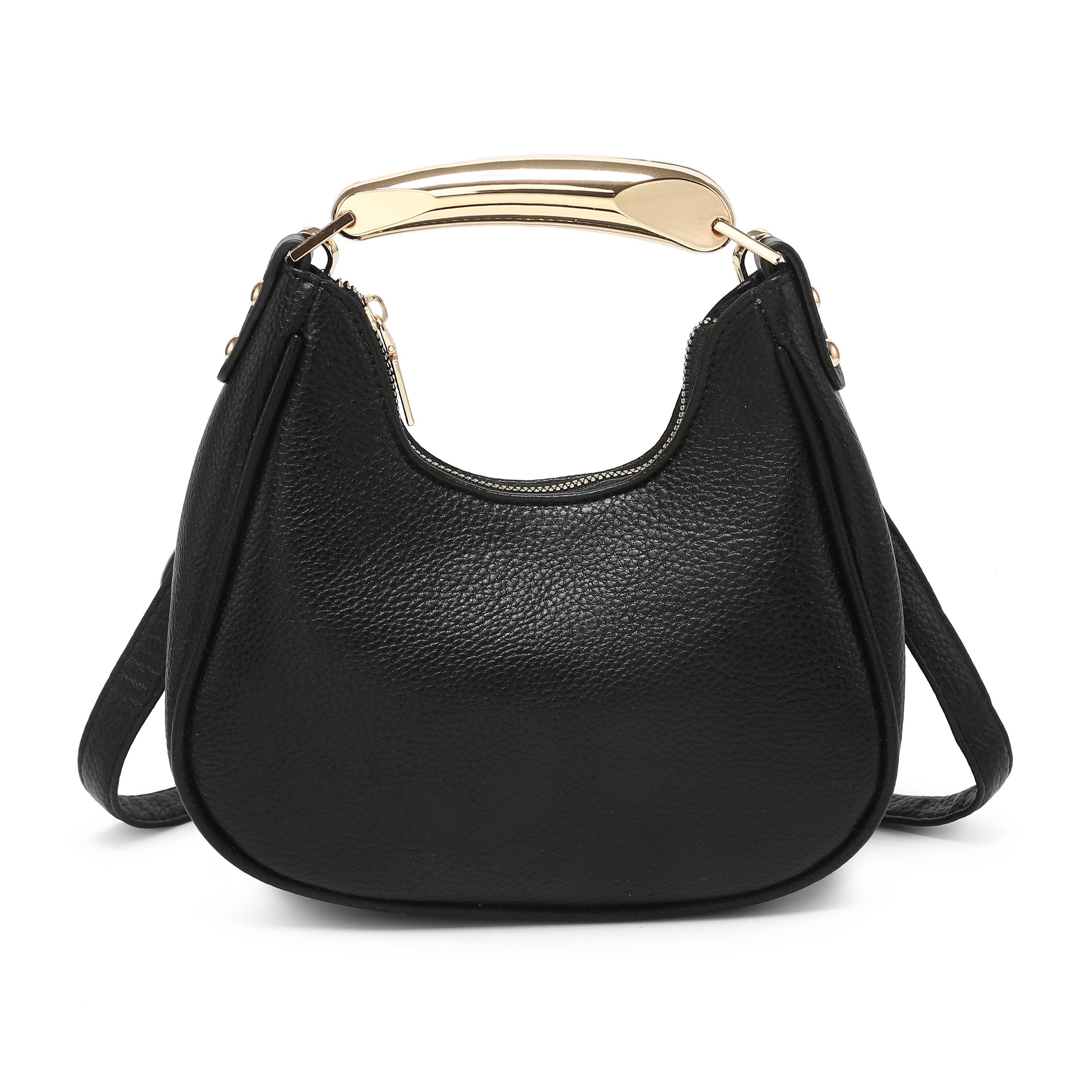 Papaya Fashion Ltd – wholesale Top handle bag – women's – B23052-Top Zip Closure Metal Handle Grab Bag1