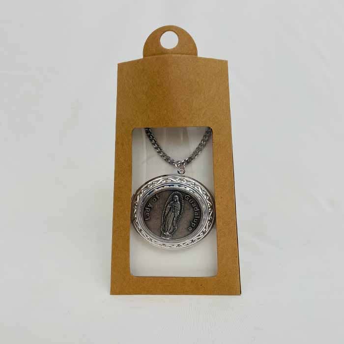 Oremus Mercy - Wholesale Locket Necklace - OLOG Filigree SS Locket w/ Chain 1.75”