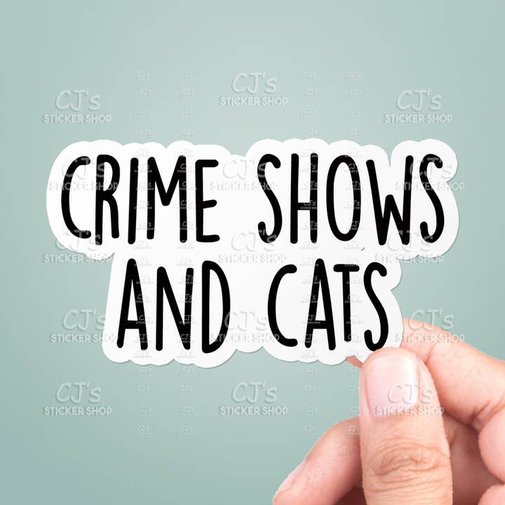 CJ's Sticker Shop – wholesale Klistermärke – Brottsshower och katter klistermärke Vinyl dekal0