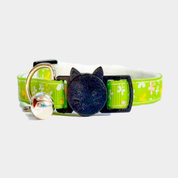 Grün mit Katzenhalsband mit Schmetterlingsdruck für den Großhandel von Zacal Cat Collars