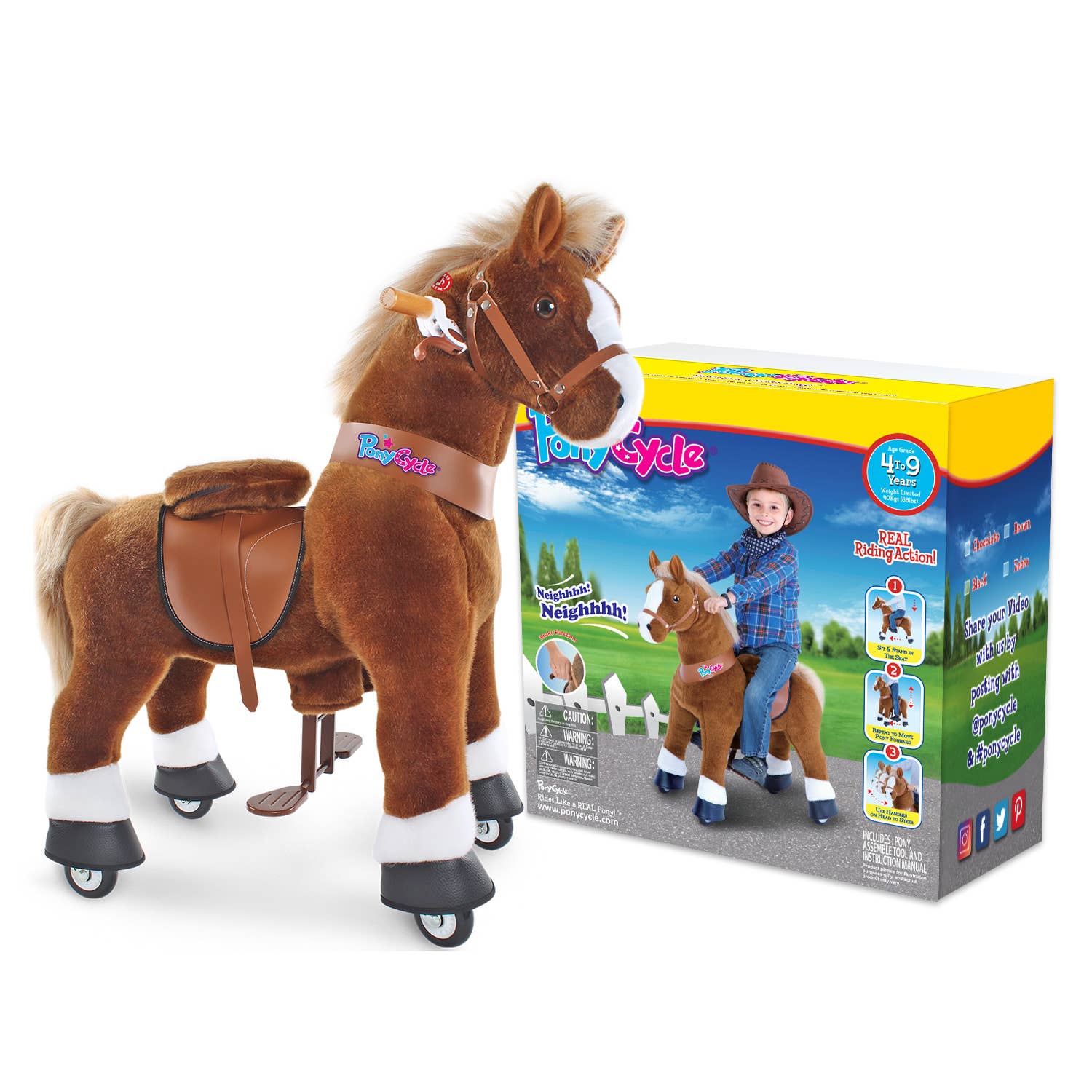PonyCycle - Wholesale Bike/Scooter - Kids - PonyCycle Ride-On Horse | Plush Animal Riding Pony Kids Toy4