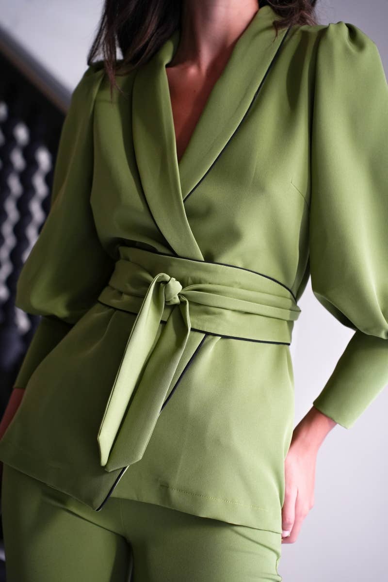 Cayro Woman – Fato - Mulher por atacado – Conjunto Siberia verde - COLLECTION OUTONO 20252