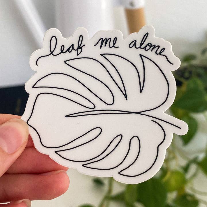 Leaf Me Alone Vinyl Sticker for wholesale by iEmCreative