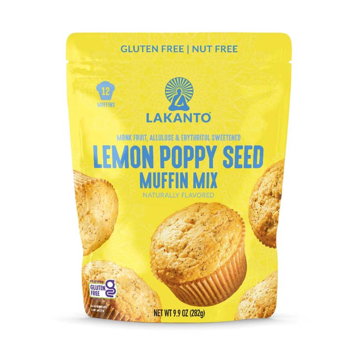 Gluten Free Lemon Poppy Seed Muffin Mix for wholesale by Lakanto