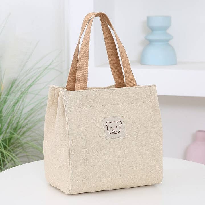 FurDecoration - Wholesale Tote bag – Women's - Cute Bear Large Capacity Canvas Tote Bag6