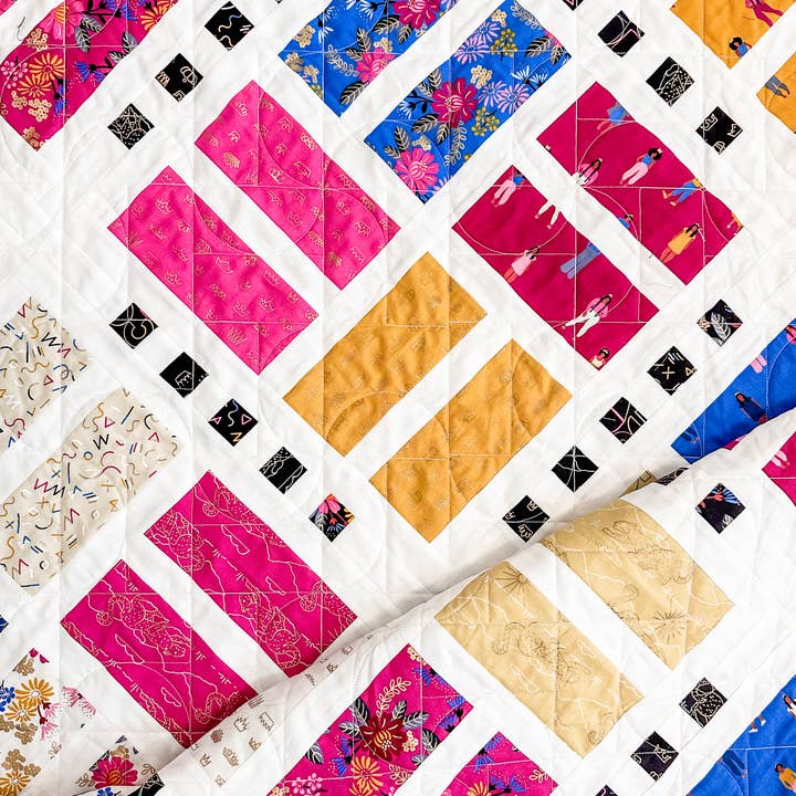 Running Stitch Quilts - Vente Kits de couture - Motif de couette Weavers Cottage - IMPRIMÉ4