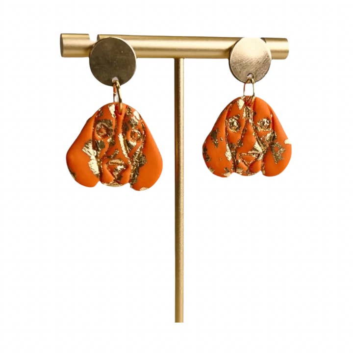 Smokey Mascot Earrings | Tennessee, Game Day, Orange for wholesale by Sweet Tree