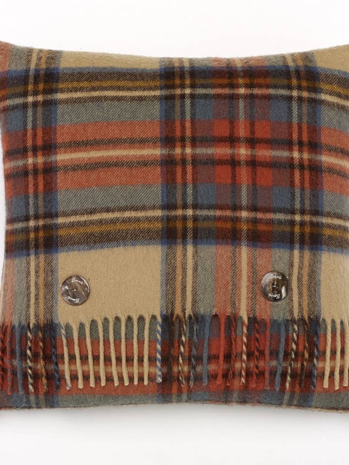Merino Lambswool - Antique Dress Stewart Tartan Plaid Pillow for wholesale by Bronte Moon