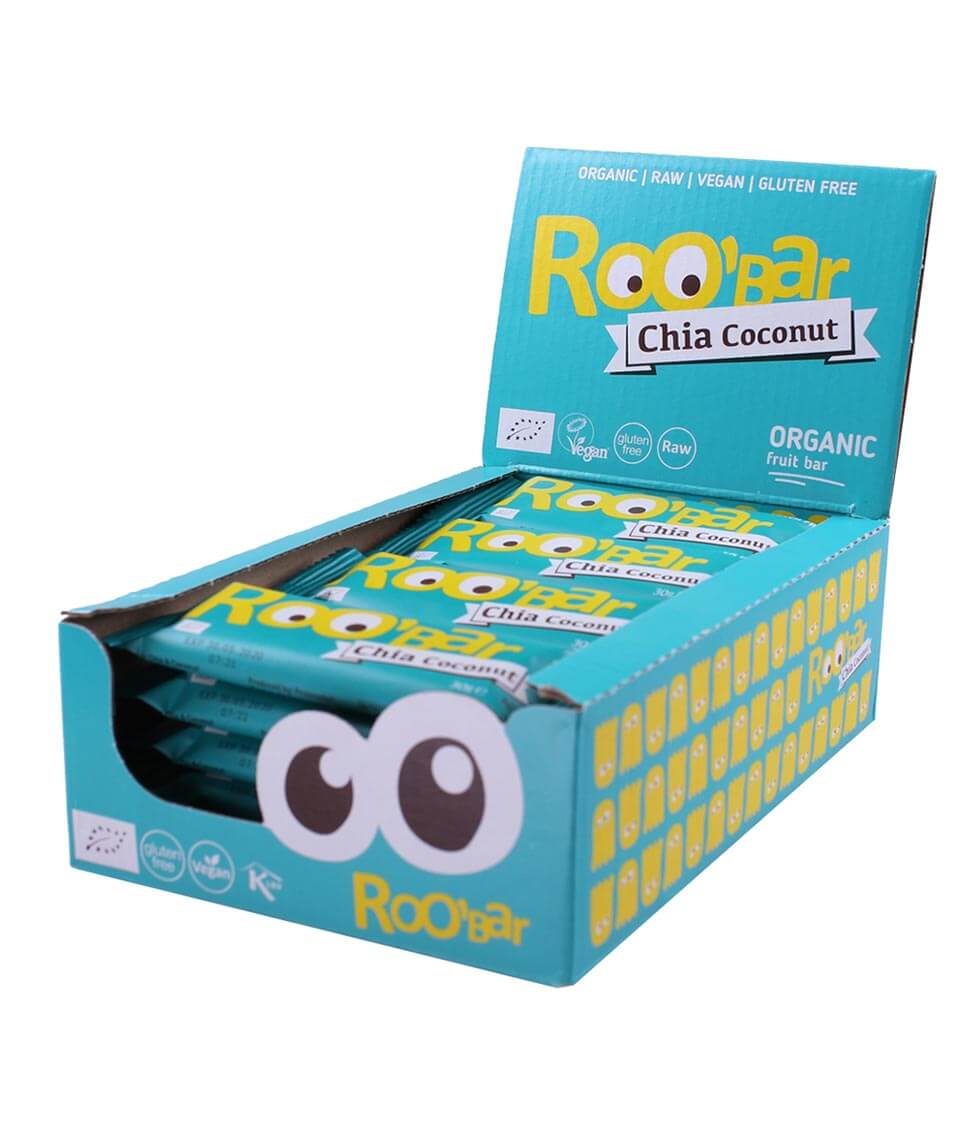 Smart Organic – wholesale Snacksbar – Chia- och kokosbar, ekologisk, Roobar, 30 g7