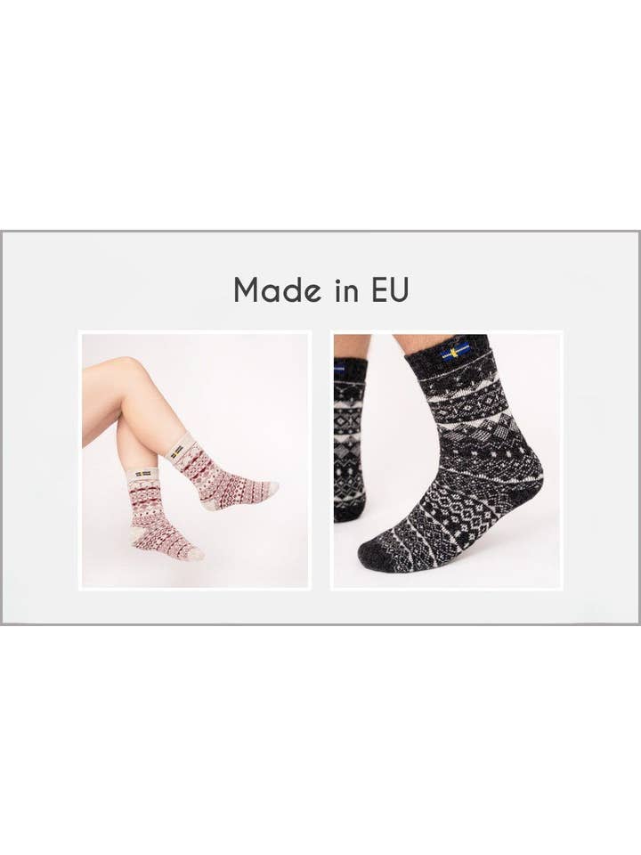 HomeOfSocks - Wholesale Socks - Unisex - A pair of 80% wool socks Sweden flag Scandinavian9