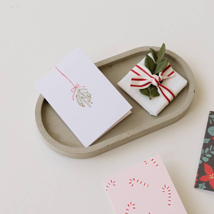 Ramona & Ruth - Wholesale Season’s Greetings card - Mistletoe Mini Card | Boxed Set of 62