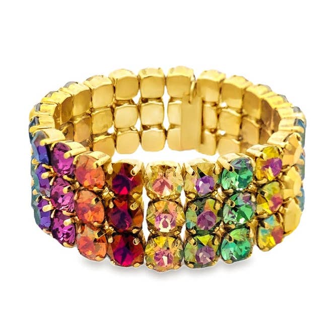 TOVA - Wholesale Bangle Bracelet - Olivia 3 strand stretch Bracelet in Bohemian Wonderland0