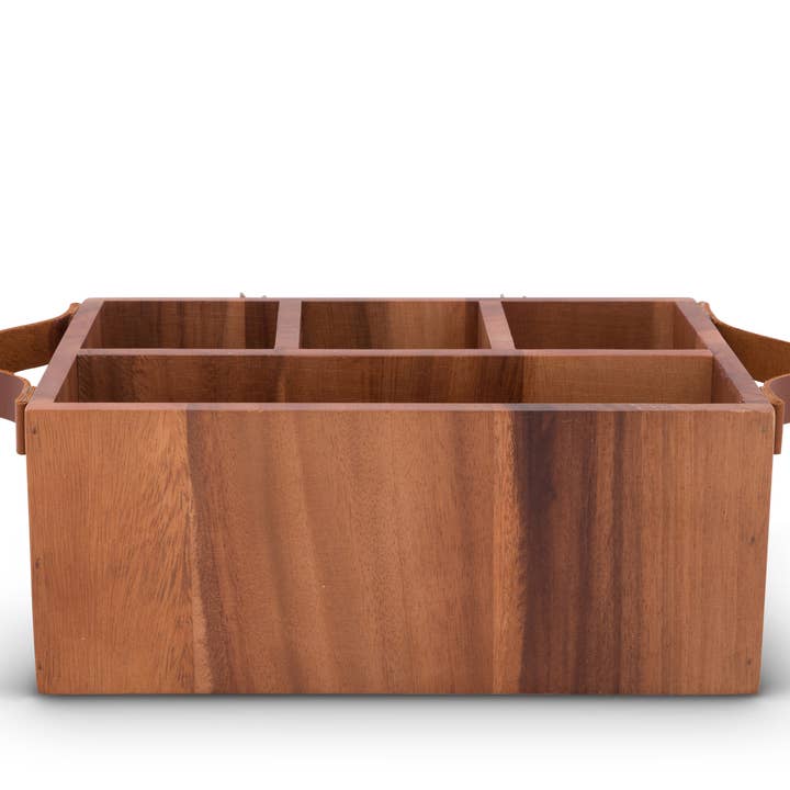 Vagabond House - Wholesale Flatware Caddy - Elk Head Handles Wood Flatware Caddy2