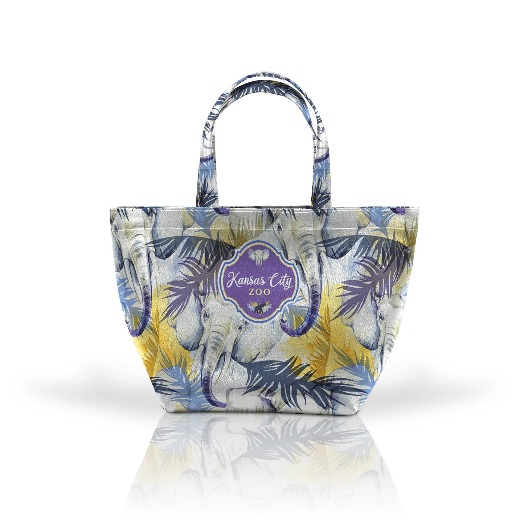 Matrix - Wholesale Tote Bag - Women's - Customizable Vegan Leather Cutie Tote: Hidden Elephants