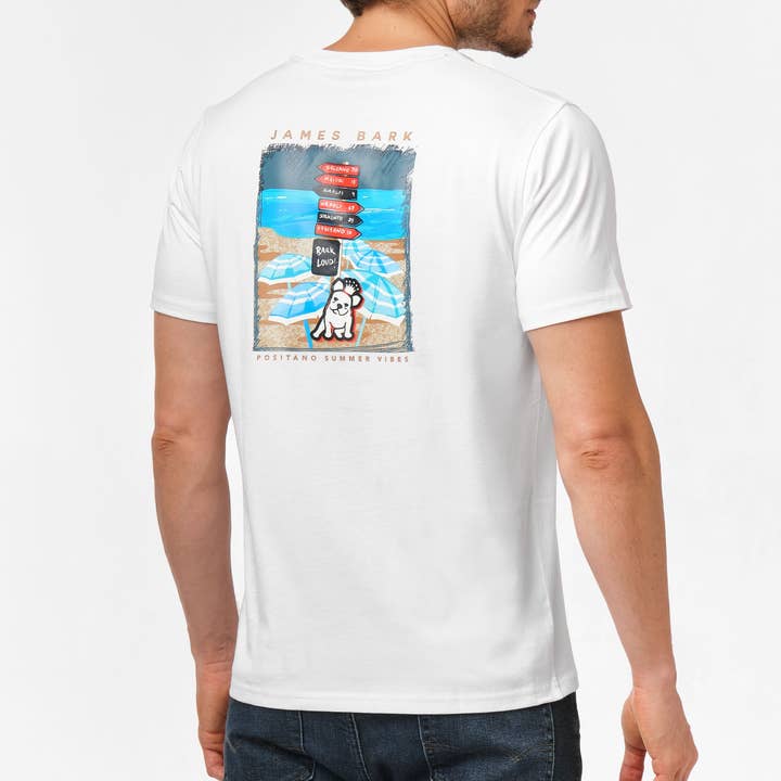 T-shirt graphique pour homme Amalfi Signs pour la vente par James Bark