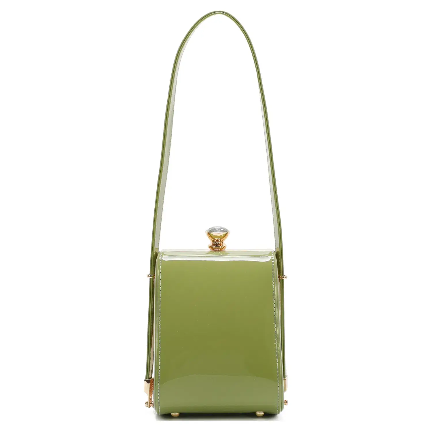 Superbia - Vente Sac porté épaule – femme - Sac verni Superbia à sangle ajustable et fermoir en diamant7