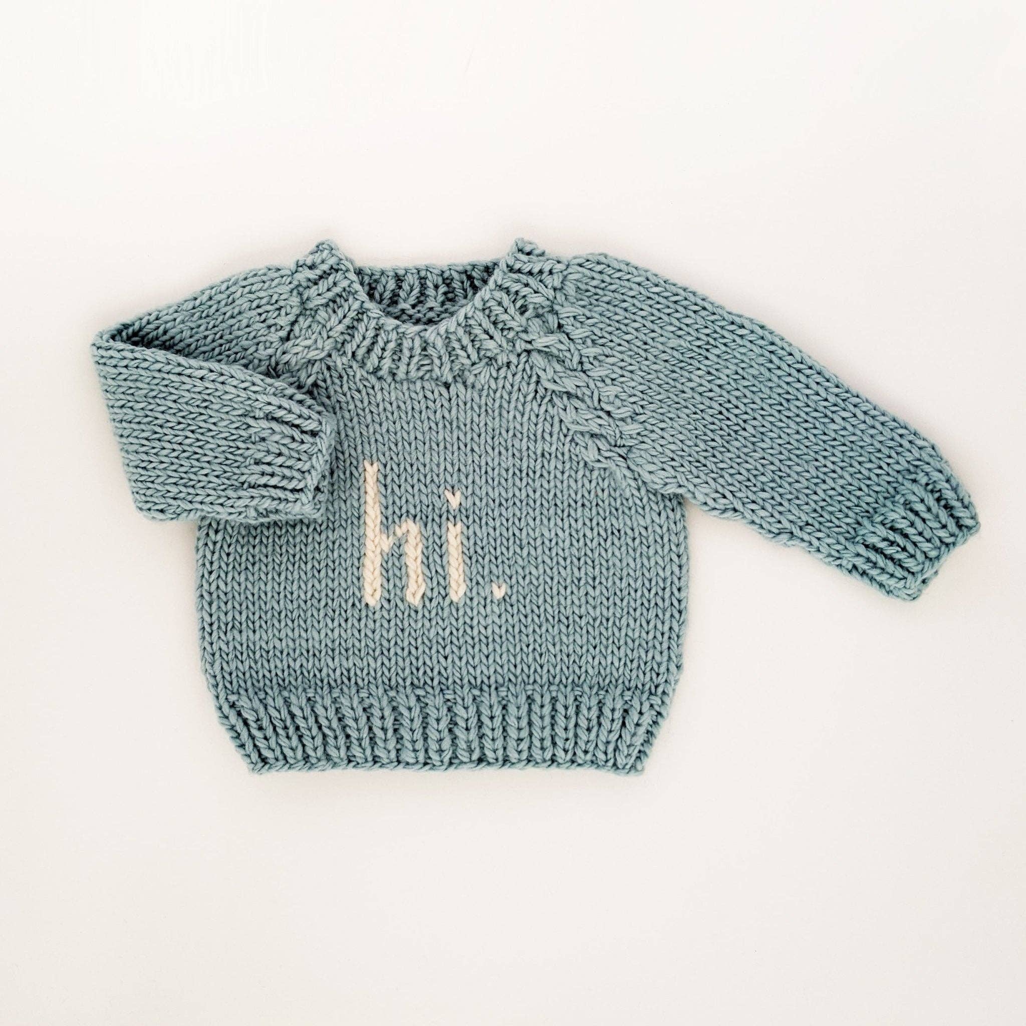 Huggalugs - Vente Pull en maille – bébé - salut. Pull col rond Surf Bleu Bébé & Tout-petit