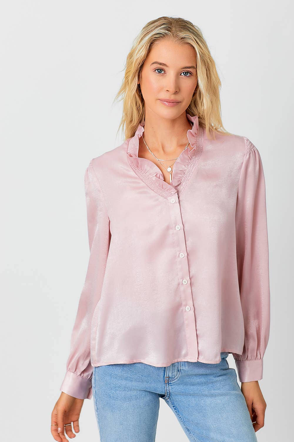 Mystree - Wholesale Blouse - Women's - 60449 Ruffled Collar Blouse15