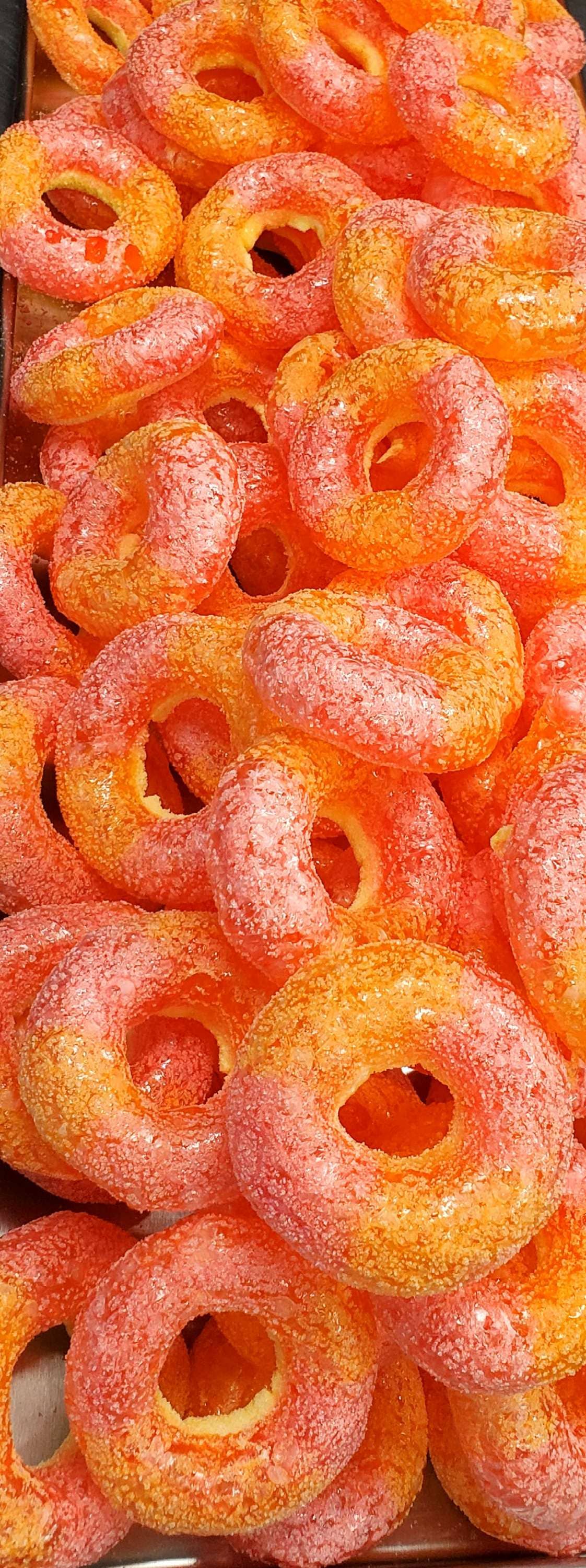 Lumberjack's Arctic Treats - Vendita all'ingrosso Caramelle dure - Peach Tubes 2,4 oz (8 anelli giganti)3