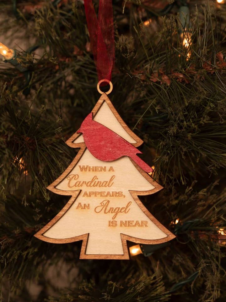 Cardinal's Blessing Christmas Ornament for wholesale by Timeless Engraving