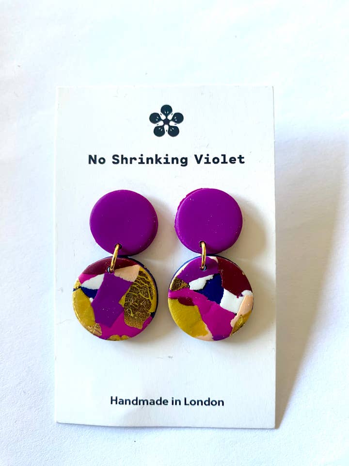 Winter Sunrise Earring - Mini Violet for wholesale by No Shrinking Violet