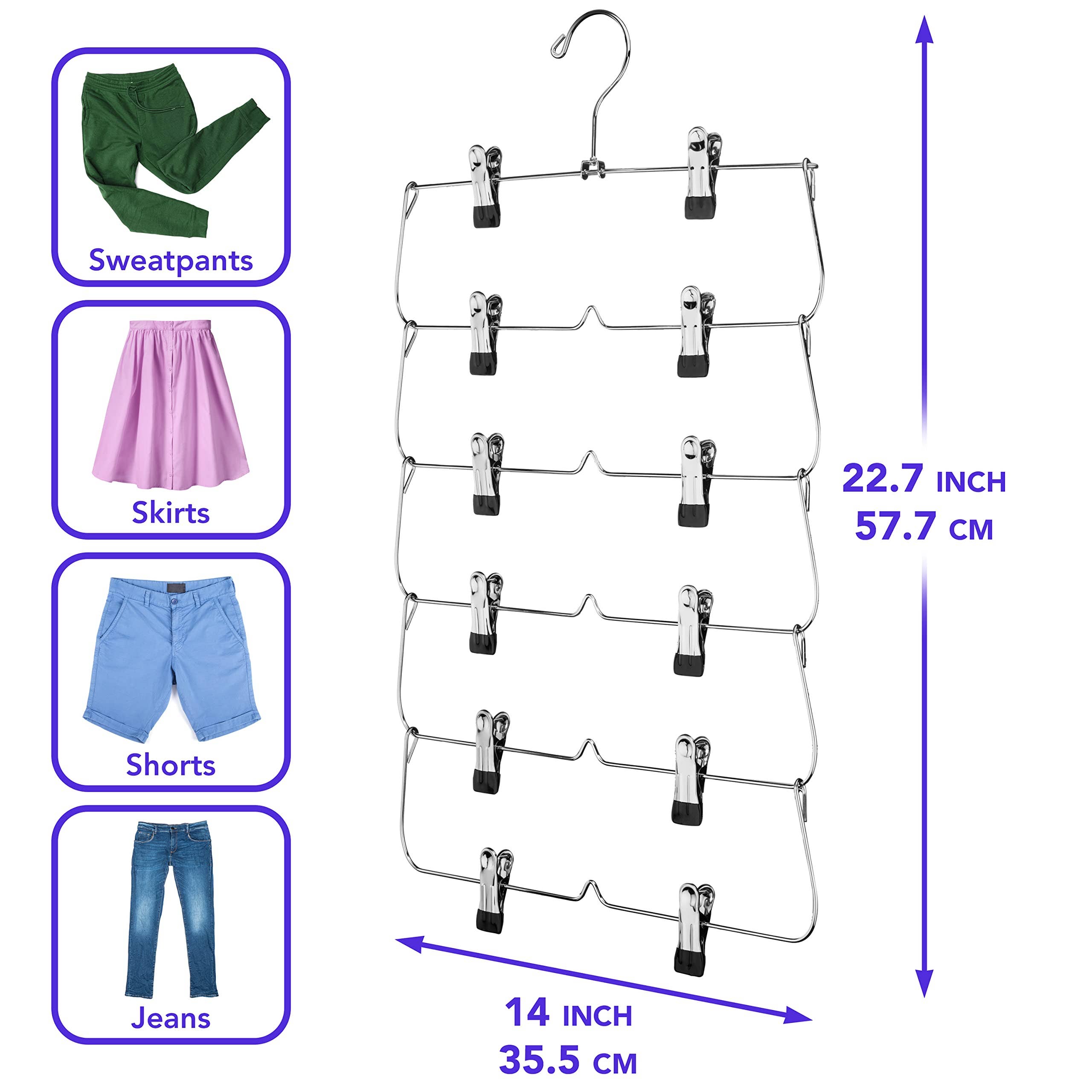 Ergodebrands - Wholesale Clothes Hangers - USTECH 6-Tier Skirts Pants (3 Pack)7