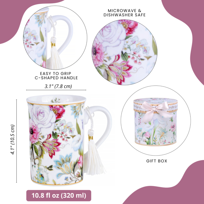 STP - Wholesale Coffee Mug - Dream Garden Bone China Tea/Coffee Mug in Gift Box2