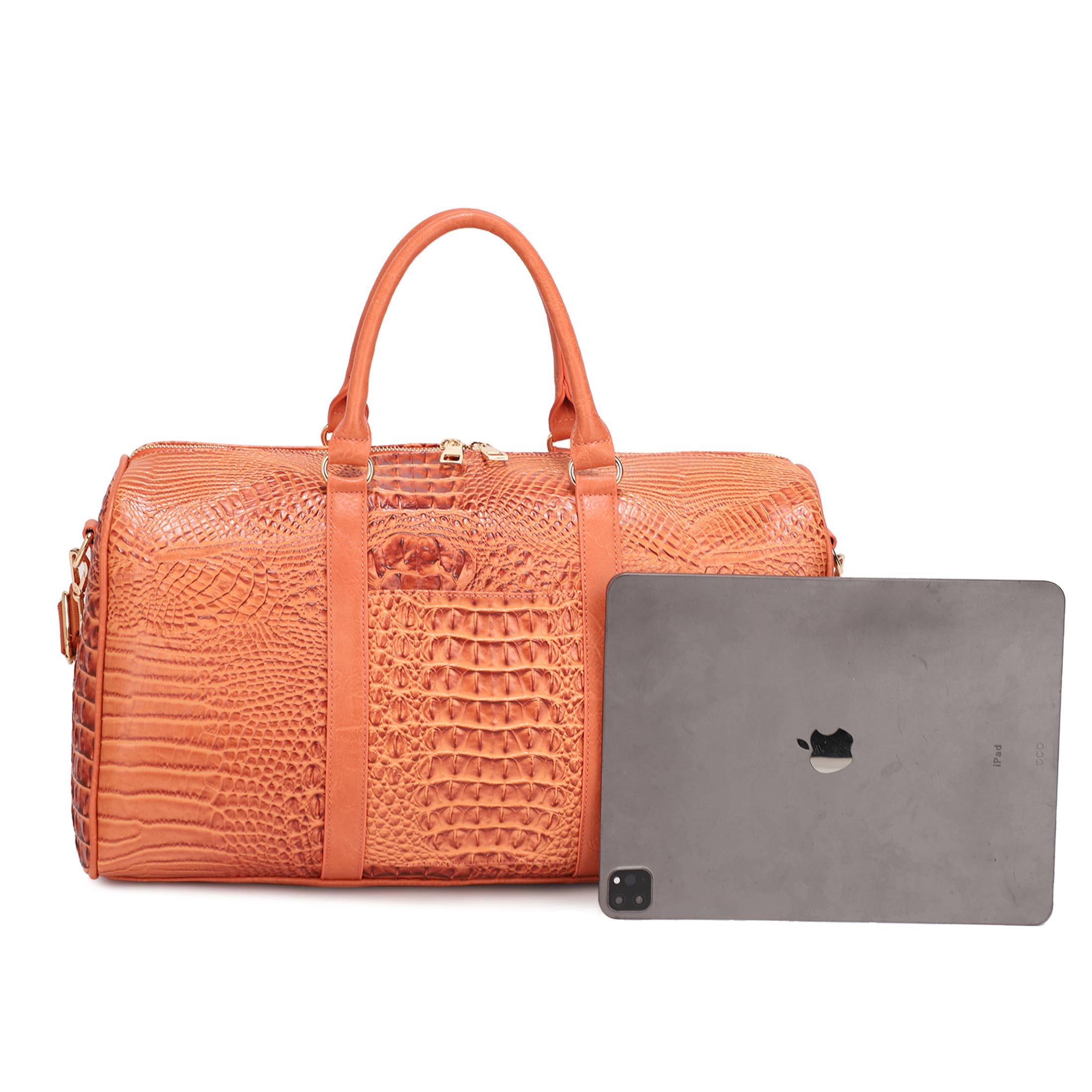 KAYLA+AVA - Wholesale Duffel- en weekendtas - Dames - DUFFLETAS MET TROLLEYMOUW IN KROKOMATERIAAL10