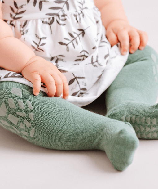 Olie the Curious - Wholesale Socks - Kids - Green Forest Tales Crawling Tight2