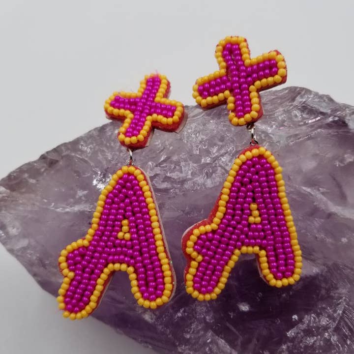 A + Seed Bead Örhängen - Gradering för wholesale av magnolia jewelry