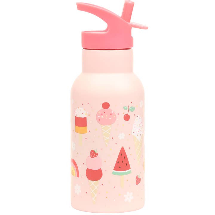A Little Lovely Company - Wholesale Water Bottle - Kids stainless steel drink/ water bottle: Ice-cream1