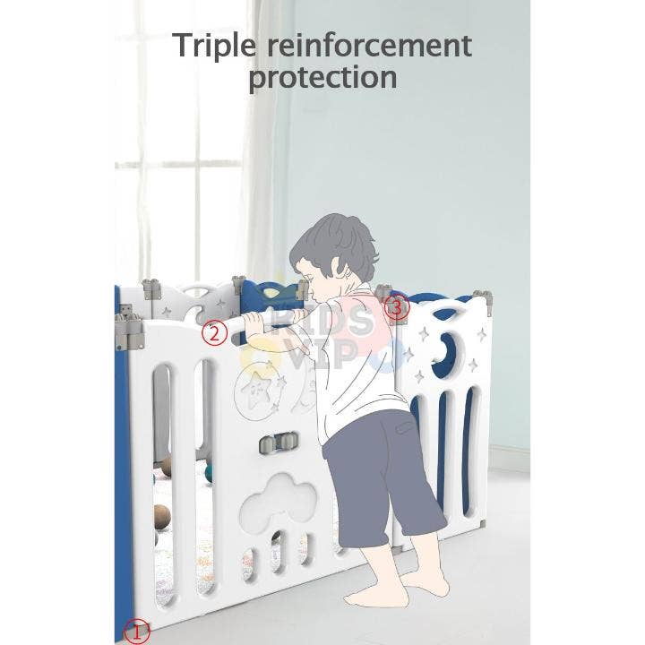 KIDS VIP – wholesale Classic toy – Kids – Indoor/Outdoor Foldable Playpen ? 20-Panel Safety Play Yard23