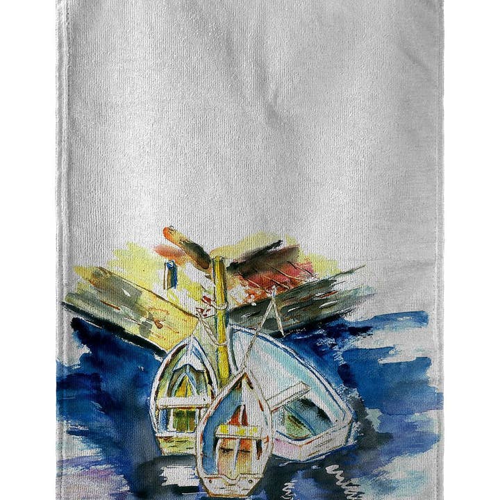 Betsy Drake Interiors – wholesale Strandhandduk – Tre rader båtar strandhandduk