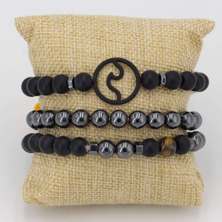 Black and Metallic Bracelet Pack for wholesale by Betribus