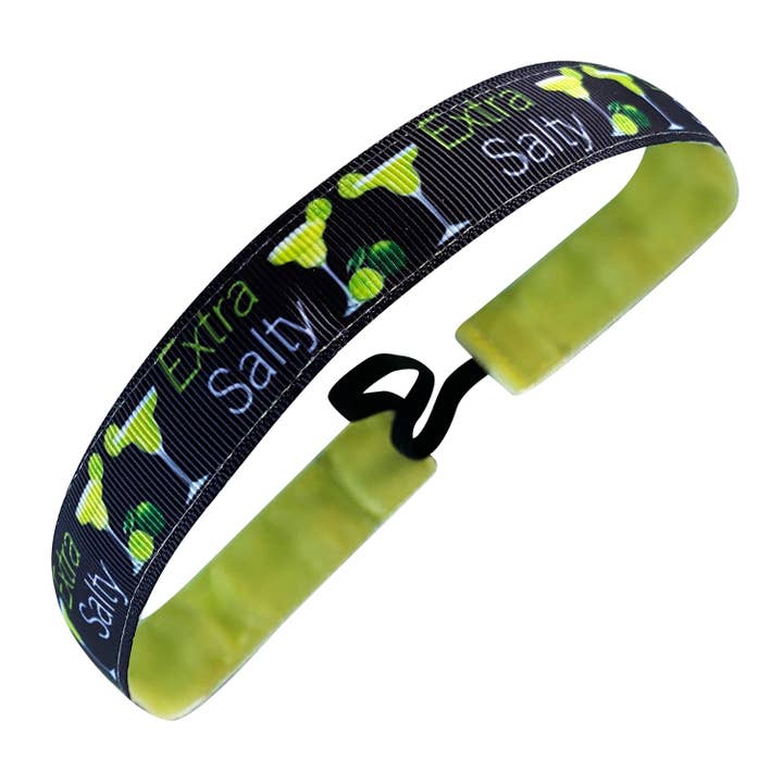 Extra Salty Margaritas | Black, Green | 1 Inch for wholesale by Sweaty Bands
