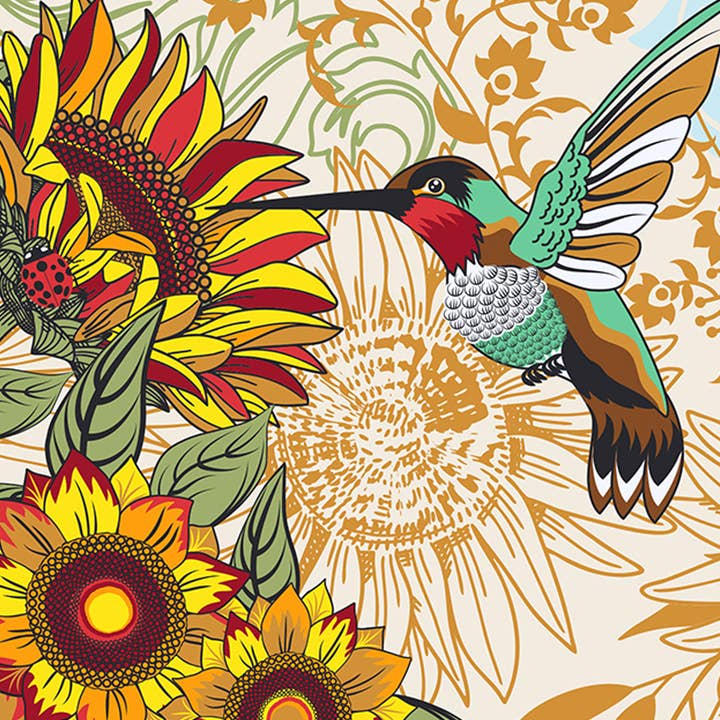 Two Lumps of Sugar - Wholesale Oven Mitt/Pot Holder - Birds and Sunflowers Silli Mitt1